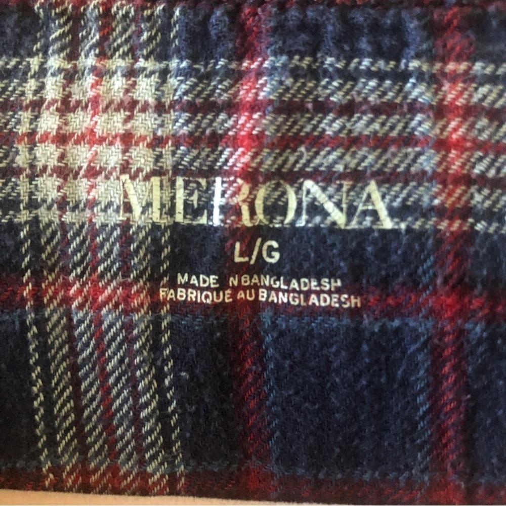 Merona red long sleeve sleep shirt in size L - Picture 5 of 7